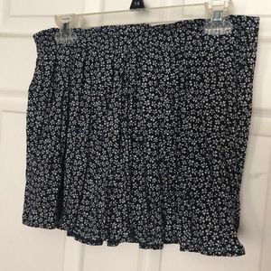 Blue flowered skirt